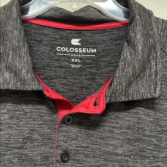 NWOT Colosseum Gray Black Heathered “A”Alabama Polo Golf Shirt Crimson Tide XXL - Picture 5 of 12